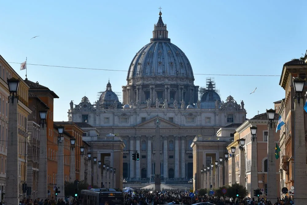 The St. Peters Square in Vatican City
