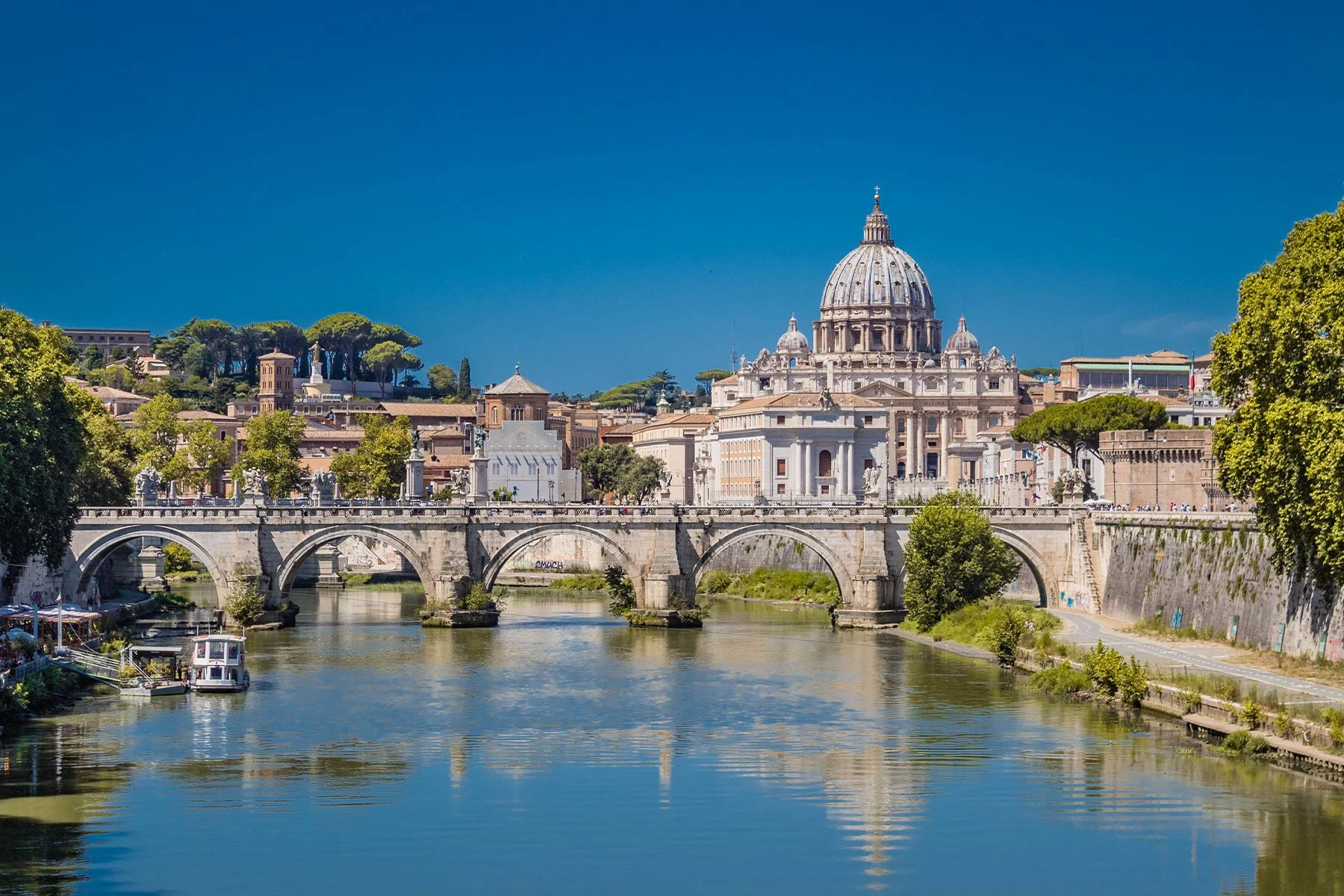 The Tiber river in Rome